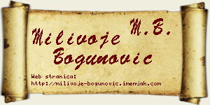 Milivoje Bogunović vizit kartica